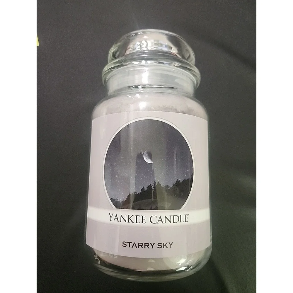 New Rare Retired Yankee Candle Starry Sky Large Jar 22 Oz. Candle 110-150 Hrs